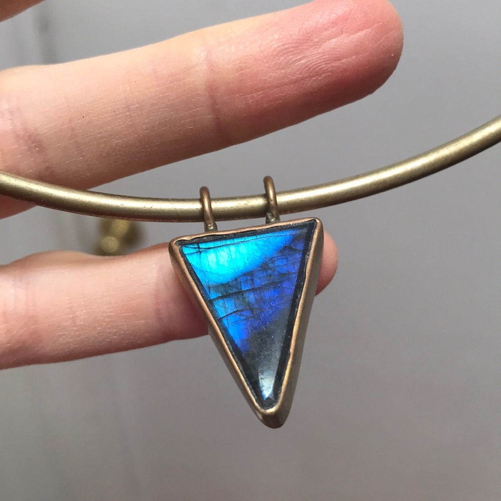 Triangle Labradorite Necklace - image 2